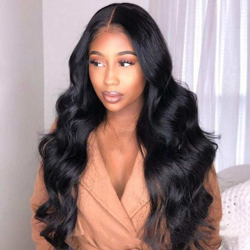 Big Wave Curly African Black Synthetic Wigs